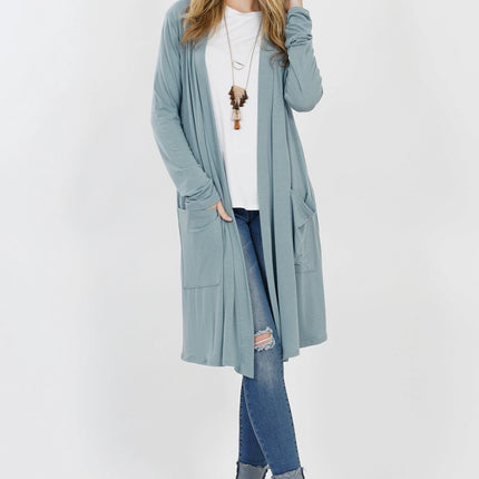 SLOUCHY LONG SLEEVE OPEN CARDIGAN