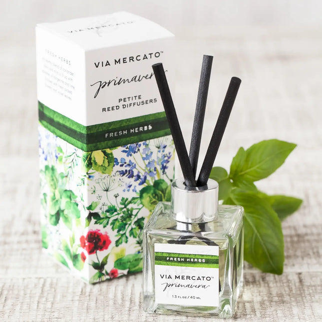 VIA MERCATO - Primavera Petit Reed Diffusers / Fresh Herbs