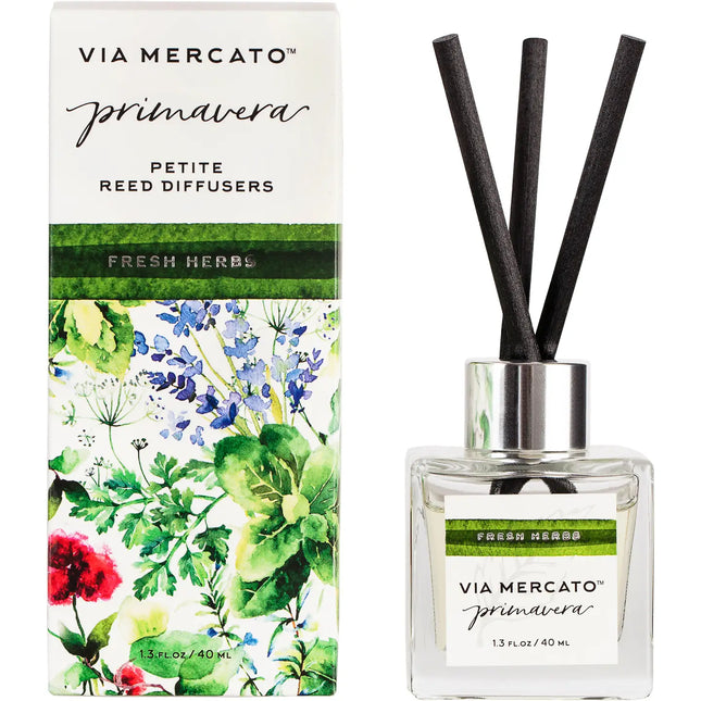 VIA MERCATO - Primavera Petit Reed Diffusers / Fresh Herbs