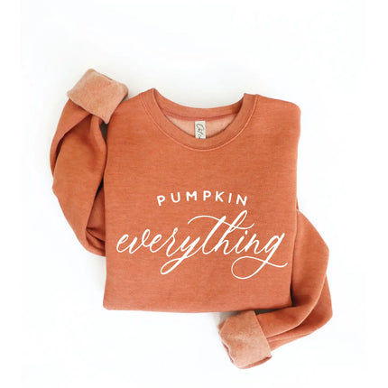 Pumpkin Everything Graphic Sweatshirt - Heather Autumn