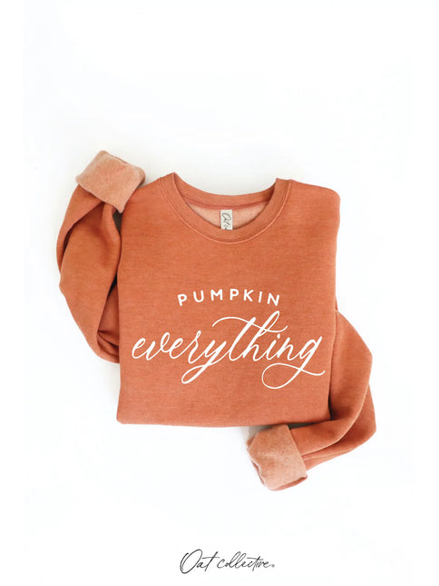 Pumpkin Everything Graphic Sweatshirt - Heather Autumn