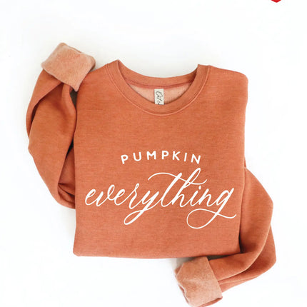 Pumpkin Everything Graphic Sweatshirt - Heather Autumn