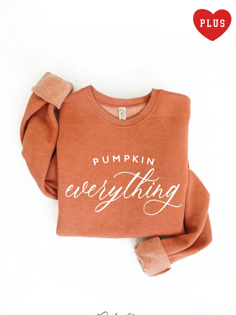 Pumpkin Everything Graphic Sweatshirt - Heather Autumn