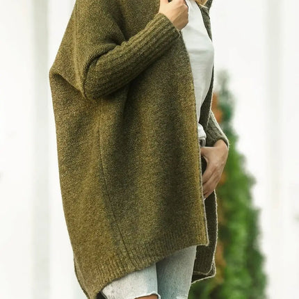 Hooded Knit Cardigan Coat