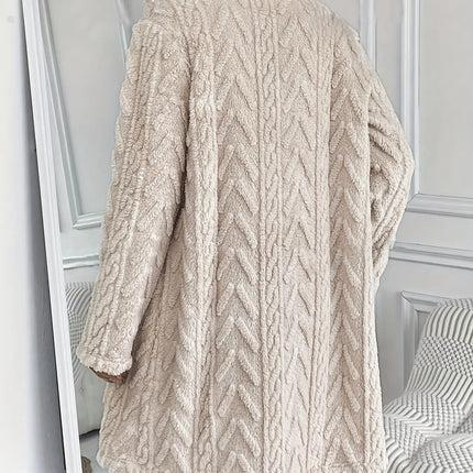Double-Sided Casual Long Coat - Beige
