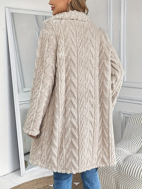 Double-Sided Casual Long Coat - Beige