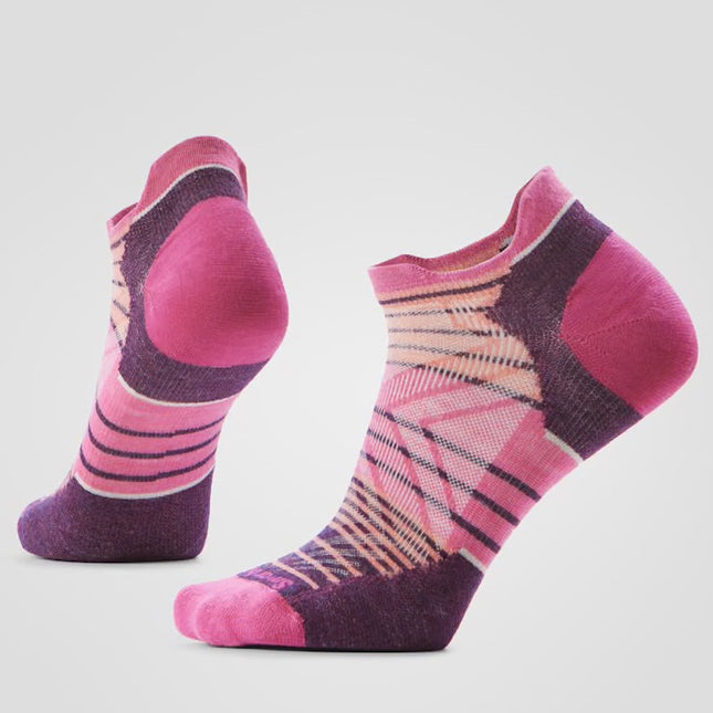 Smartwool Run Stripe Low Ankle Socks - (Women’s) - Garden Pink