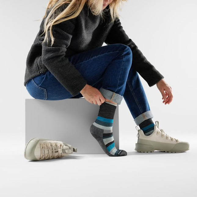 Smartwool Everyday Multi-Stripe Crew Socks - (Unisex) - Charcoal