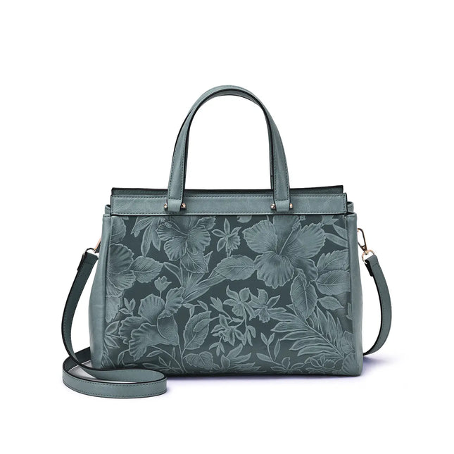 MELLOW WORLD Salome 3D Embossed Floral Satchel