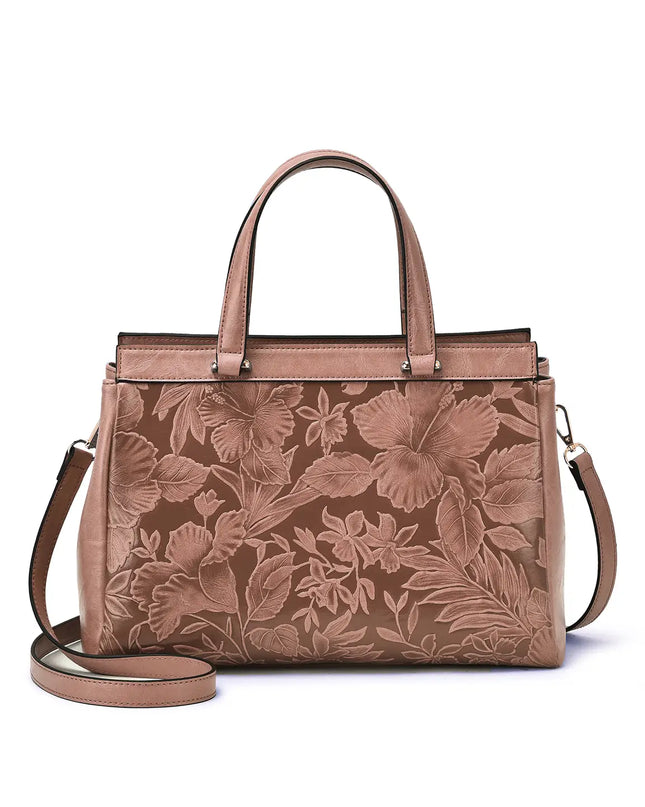MELLOW WORLD Salome 3D Embossed Floral Satchel