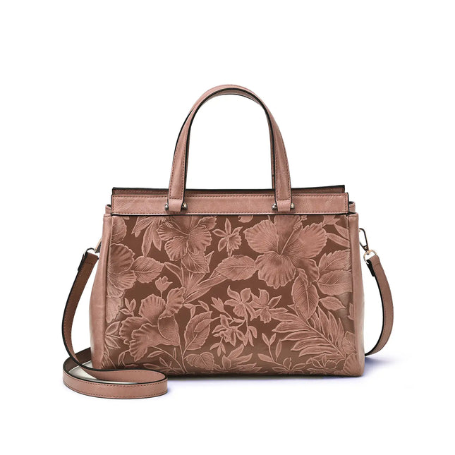 MELLOW WORLD Salome 3D Embossed Floral Satchel