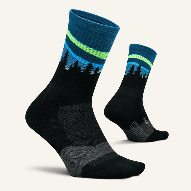 Feetures Trail Max Cushion Mini Crew - BLUE AURORA