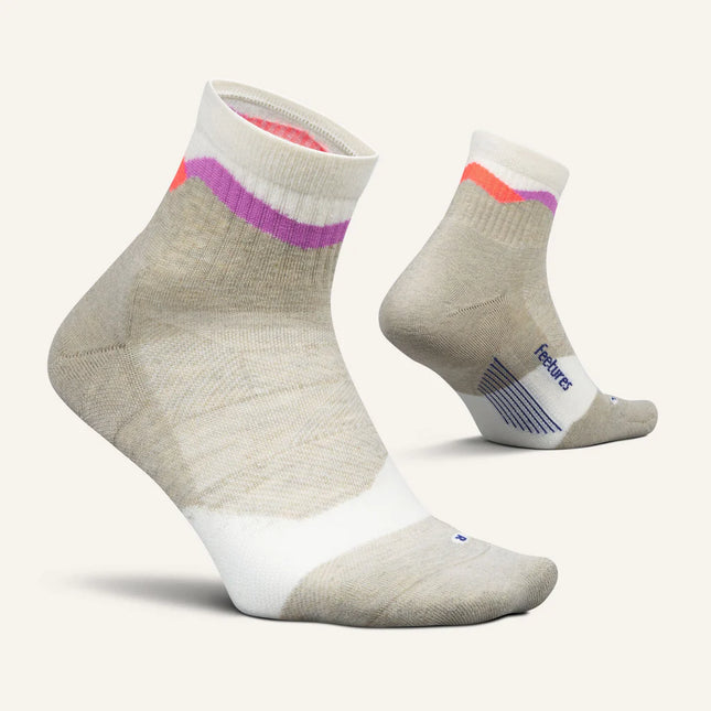 Feetures Trail Max Cushion Quarter - MOUNTAIN HIGH CREAM