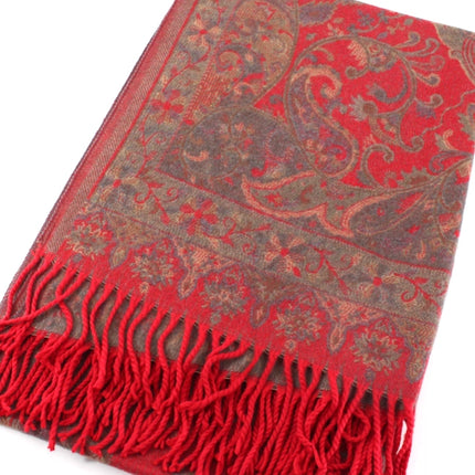 Pretty Persuasions Paisley Sprigs Scarf - Red