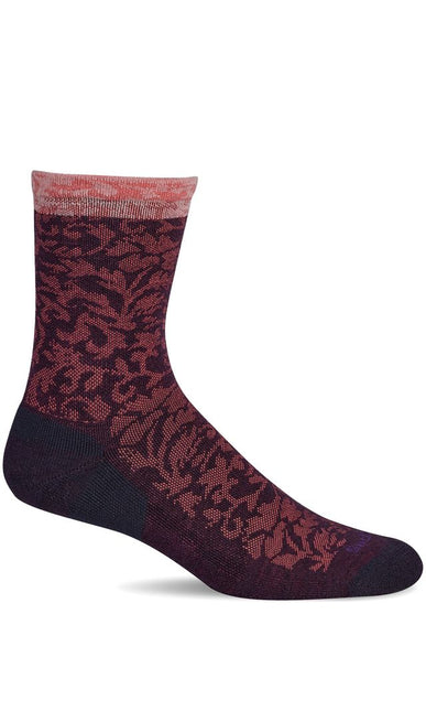 Sockwell Plantar Cush Crew| Plantar Relief Socks - Blackberry