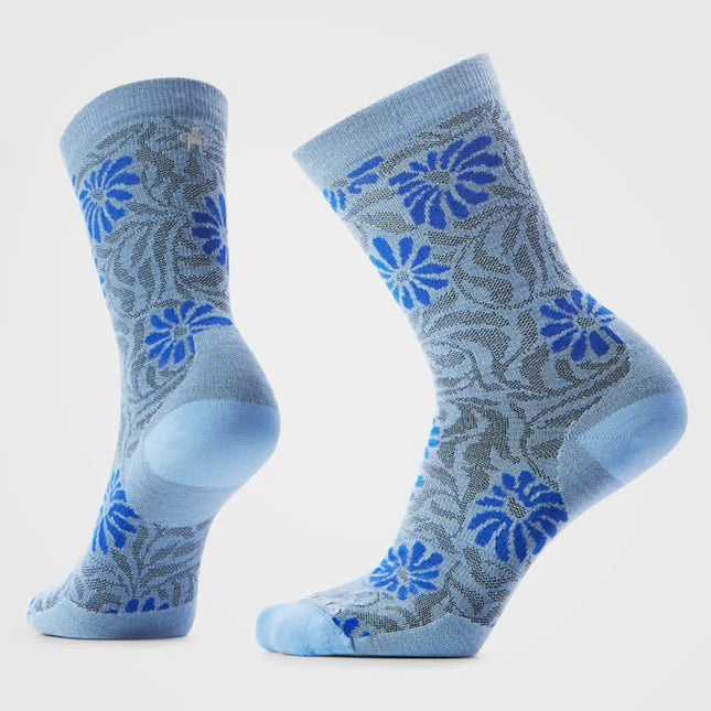 Smartwool Everyday Floral Crew Sock (Unisex) - Serene Blue