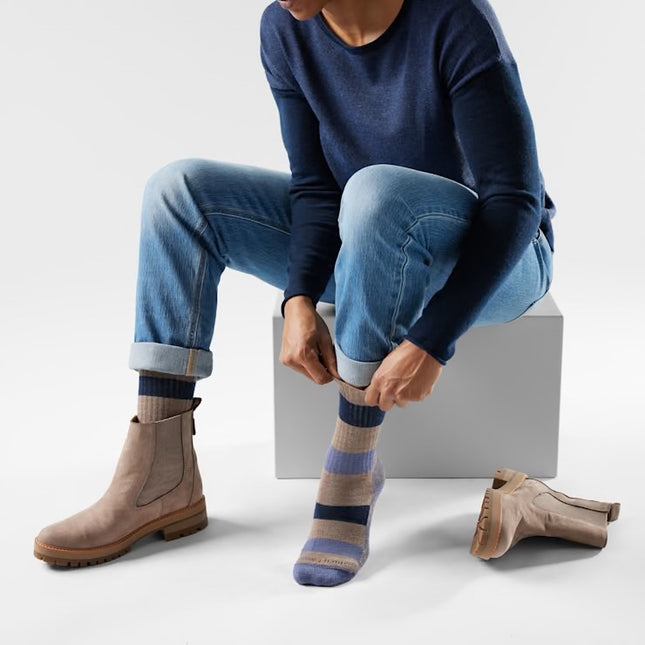 Smartwool Everyday Barnsley Sweater Crew Socks (Unisex) - Nightfall Blue