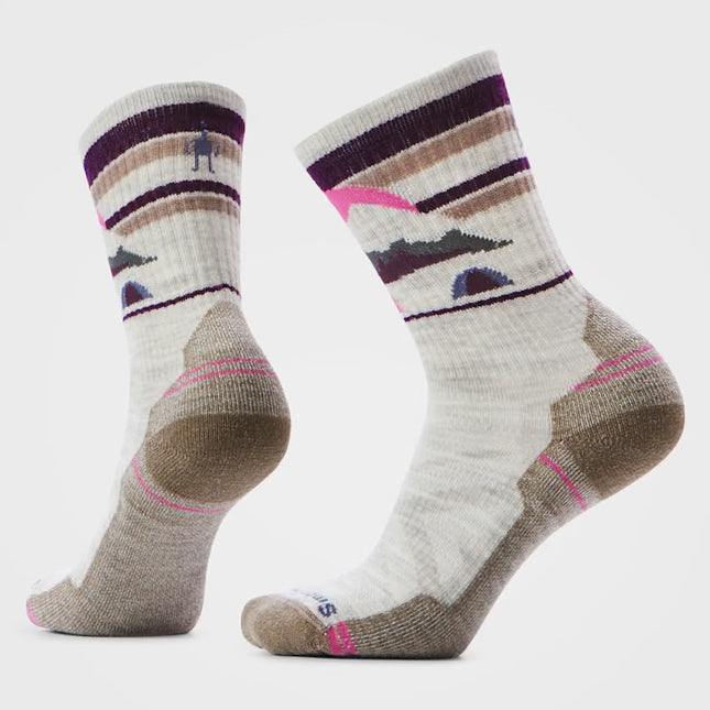 Smartwool Hike Mountain Moon Crew Socks - (Women’s) - Ash