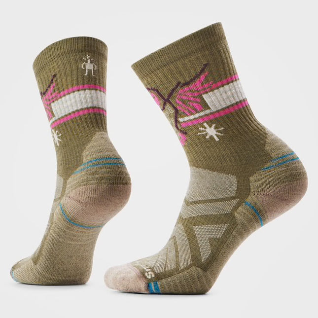 Smartwool Hike Hoo Who Crew Socks - (Women’s) - Winter Moss