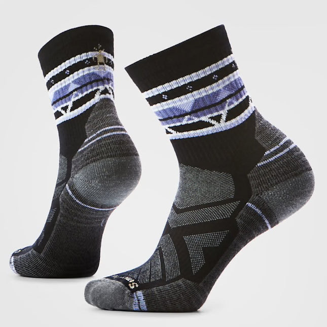 Smartwool Hike Zig Zag Valley Mid Crew Socks - (Women’s) - Black