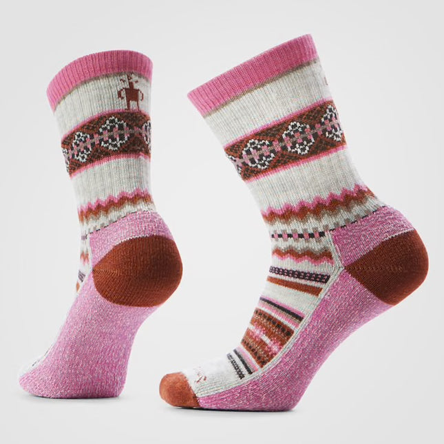 Smartwool Everyday Cozy Snowed In Sweater Crew Socks - (Unisex) - Garden Pink
