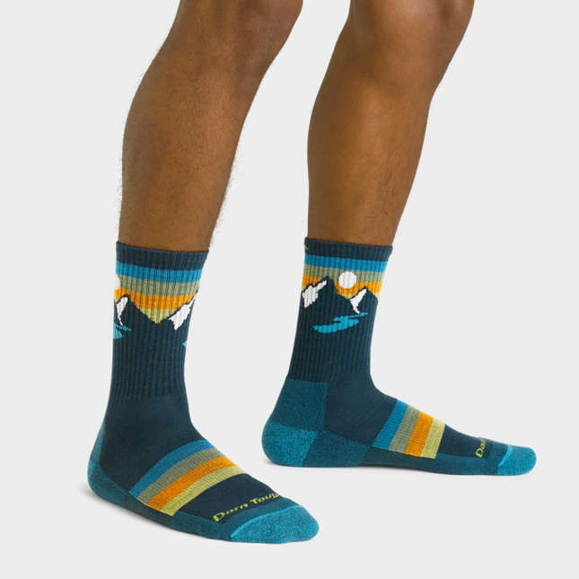 Darn Tough Men's Sunset Ridge Micro Crew Lightweight Hiking Socks - Bottle