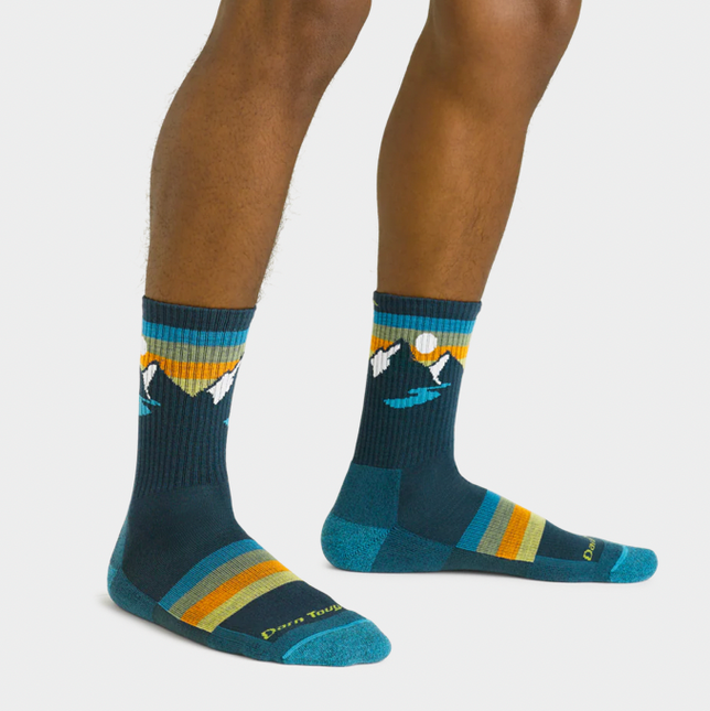 Darn Tough Men's Sunset Ridge Micro Crew Lightweight Hiking Socks - Bottle