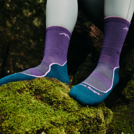 Darn Tough Women's Light Hiker Micro Crew Lightweight Hiking Socks - Grape