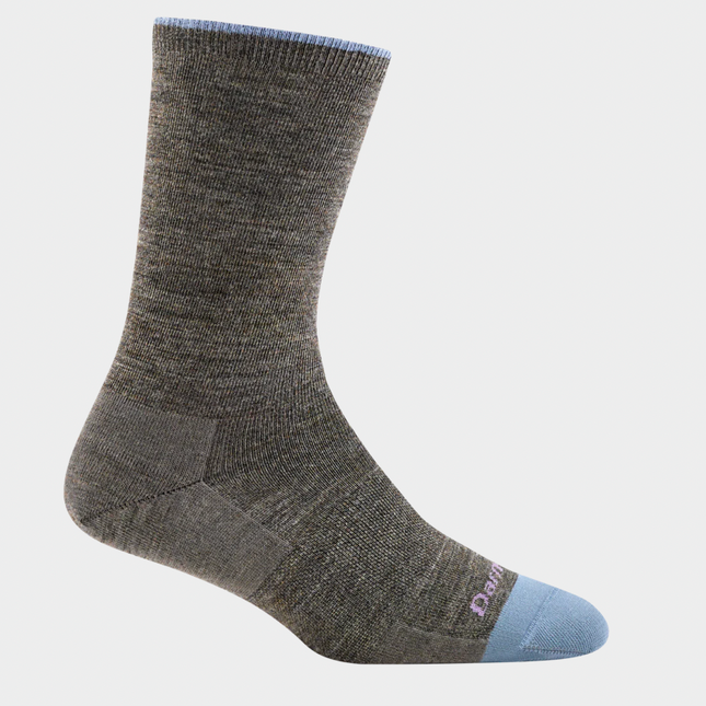 Darn Tough Women's Solid Basic Crew Lightweight Lifestyle Socks - Taupe