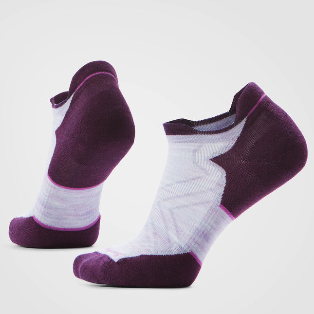 Smartwool Run Targeted Cushion Low Ankle Socks (Women’s) - Purple & White