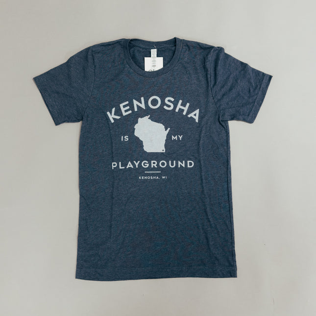 GILTEE KENOSHA IS MY PLAYGROUND TEE - NAVY