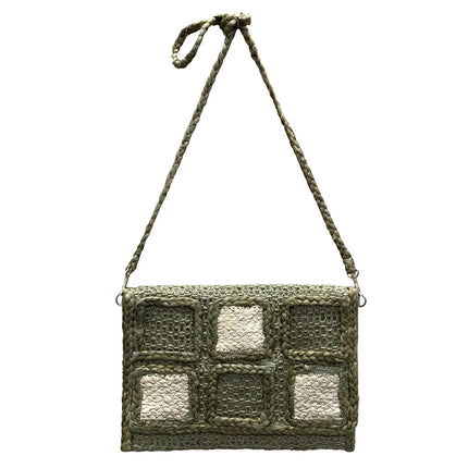 Chloe & Lex Jute Squares Crossbody