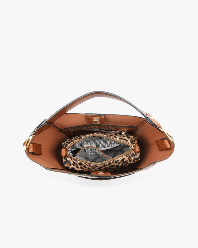 JEN & CO Abby Lizard 2-in-1 Bucket Bag w/ Guitar Strap