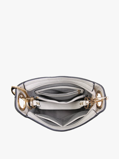 JEN & CO Rochelle Crocodile Print Hobo Bag
