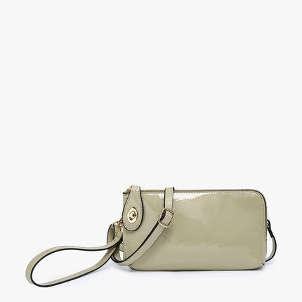 JEN & CO Kendall High Gloss Crossbody Wristlet