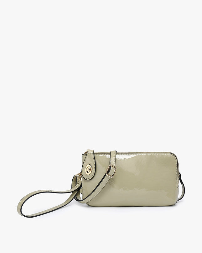 JEN & CO Kendall High Gloss Crossbody Wristlet