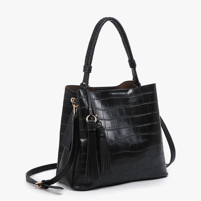 JEN & CO Olivia Crocodile Hobo Bag