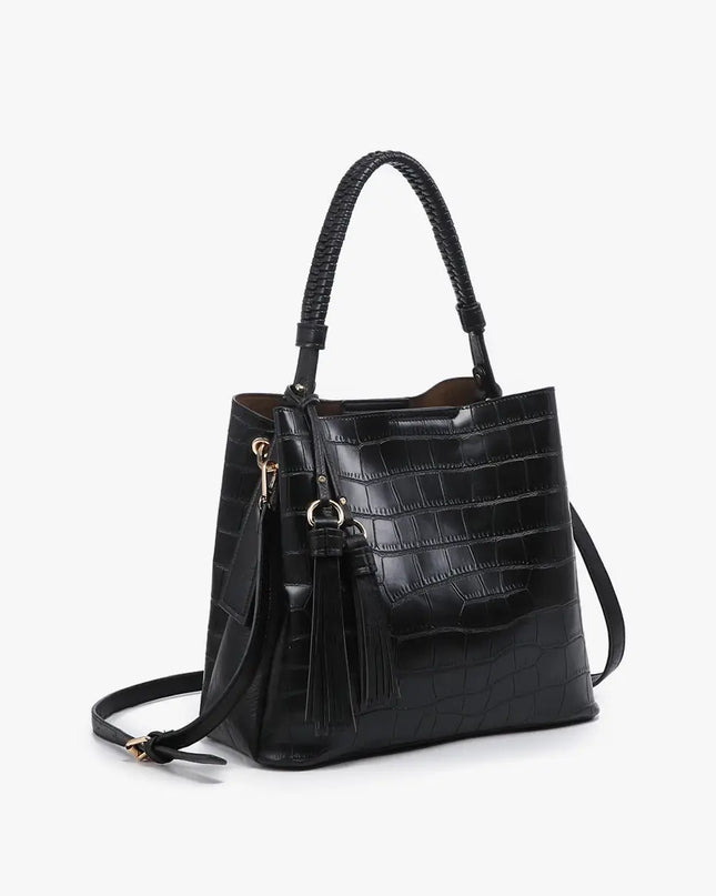 JEN & CO Olivia Crocodile Hobo Bag
