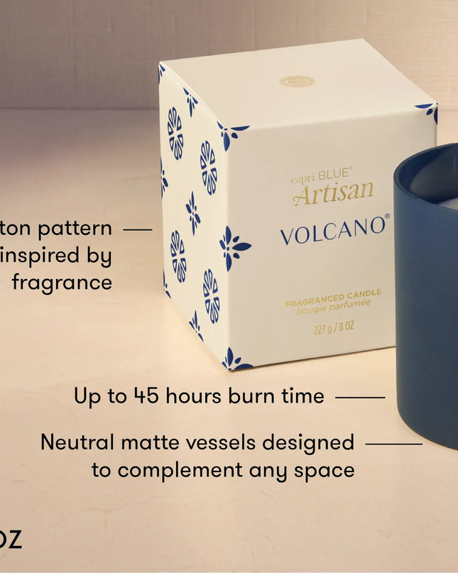 CAPRI BLUE Volcano Terrazza Velluto Boxed Tumbler Candle - 8 OZ