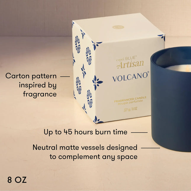 CAPRI BLUE Volcano Terrazza Velluto Boxed Tumbler Candle - 8 OZ