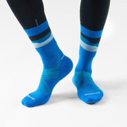 Smartwool Run Cold Weather Targeted Cushion Horizons Crew Socks (Unisex) - Laguna Blue (Copy)