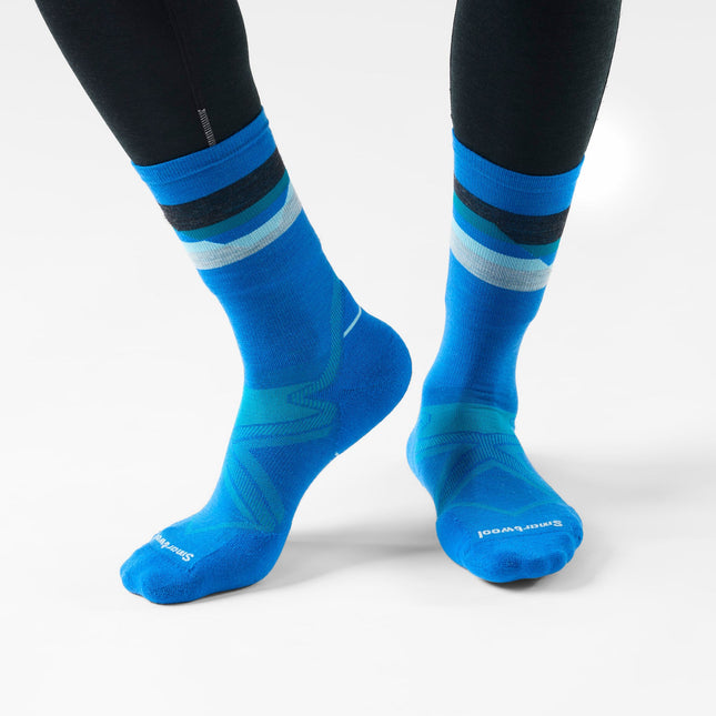 Smartwool Run Cold Weather Targeted Cushion Horizons Crew Socks (Unisex) - Laguna Blue (Copy)