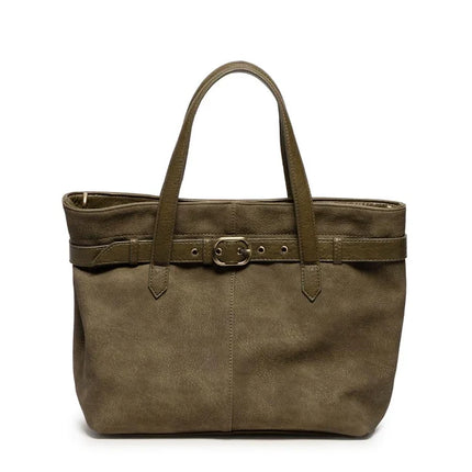Joy Susan Geneva Sueded Belted Tote Crossbody