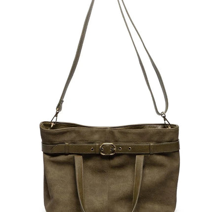 Joy Susan Geneva Sueded Belted Tote Crossbody