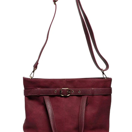 Joy Susan Geneva Sueded Belted Tote Crossbody