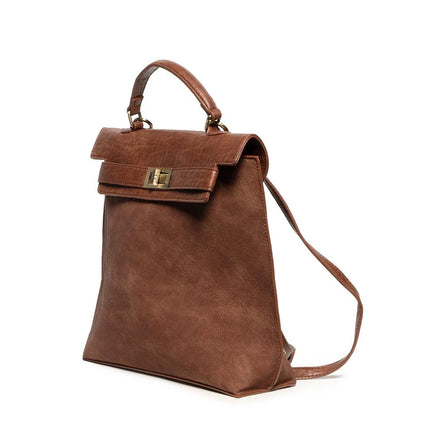 Joy Susan Robin Sueded Turnlock Backpack