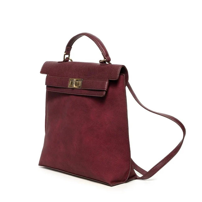 Joy Susan Robin Sueded Turnlock Backpack