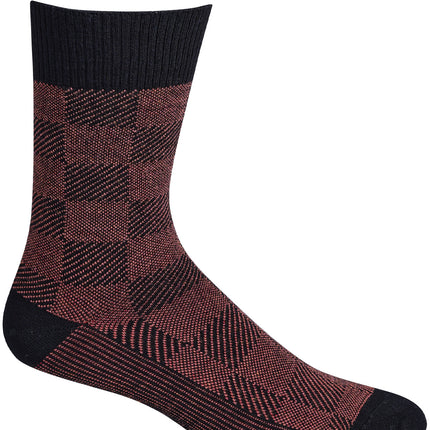 Sockwell Men’s Buff Check | Essential Comfort Socks - Black