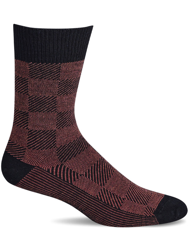 Sockwell Men’s Buff Check | Essential Comfort Socks - Black