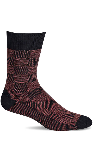 Sockwell Men’s Buff Check | Essential Comfort Socks - Black